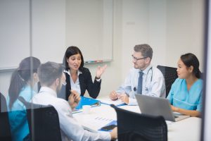 Team of doctors in a meeting at conference room